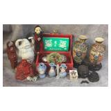 Vintage Chinese Carved Hardwood Display Stands,