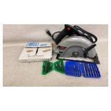 Skilsaw original box (heavily damaged), drill