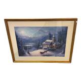 Ltd ed numbered 35x26 glass broken but does not