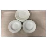 White Palm Restaurant Porcelain Plates