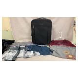 Eddie Bauer suitcase, has clothing inside W small