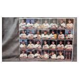 Framed Uncut Sheet of Vintage Baseball Trading
