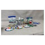 Craft Supplies Including Brushes and Paint