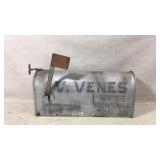 Vintage metal mail box