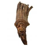 Signed RJ "WOOD SPIRIT" Folk Art Sculpture
