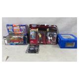 Sports action figures, mini wheaties boxes and