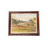 1974 Original Signed Watercolor Beach Scene