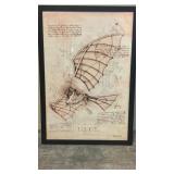Framed Print Replica of Leonardo da Vinci