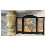 Chinese Cork Carving Diorama, Antique Victorian