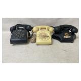 Three Vintage Rotary Dial Telephones