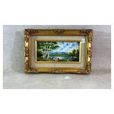 V.Leroy enamel hand painting on copper