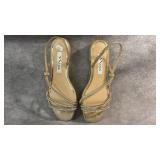 Gold Womens Nina Skylee Metallic Rhinestone