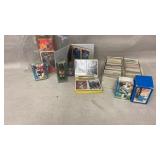 Sports Card Lot with Collectible Figure