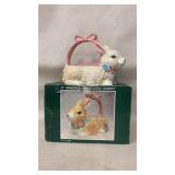 vintage ceramic Easter bunny basket