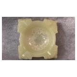 Vintage Hand-carved Onyx Stone Ashtray