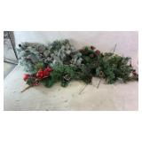 Assortment of Christmas wreath decorations