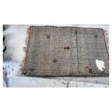 hand-knotted, off-white wool Gabbeh carpet