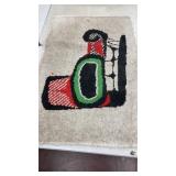 Handwoven Wool Rug With Modern Abstract Design