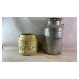 (2) antique milk jugs