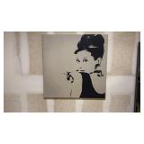Canvas print of a portrait of Audrey Hepburn