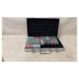 Brief case with poker chips inside