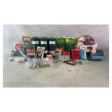 Assortment of screws, nails, and more