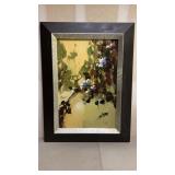 B. Baker abstract foliage and blue flowers