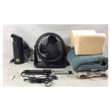 Honey well fan, curling iron, towels and more