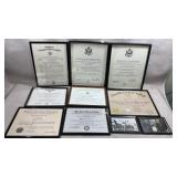 vintage military awards and certificates