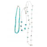 3 Native American Liquid Silver & Turquoise