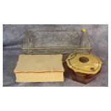 Vintage French Ivory Pyralin Hinged Jewelry Box,