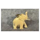 Vintage Hand-carved Ivory Asian Elephant Charm