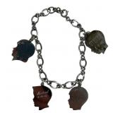 Vintage sterling silver charm bracelet