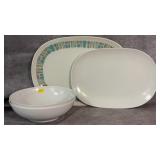 Vintage 1960s Texas Ware 'Atomic Mayan' Oval