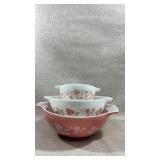 vintage Pyrex Pink Gooseberry Cinderella mixing