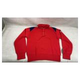 Vtg dbermeyer wool quarter zip red sweater