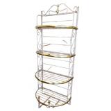 Metal /Brass Trim Bakers Rack Plant Stand