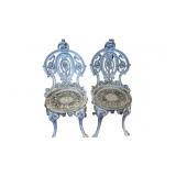 2 Cast Metal Garden  Chairs