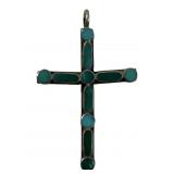 Sterling Silver & Turquoise Cross Pendant