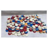 375+ vintage-style plastic poker chips