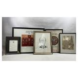 framed items commemorates the military career a