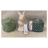 Sonoma brand solar-powered outdoor ceramic figures