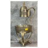 Vintage Silver-plated Coffee Carafe with Glass