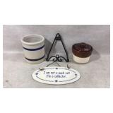 Stoneware and picture holder