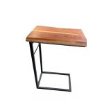 Quartersawn Sycamore C Table-Industrial Side