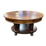 Antique Claw Foot Oval Library Table