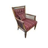 Vintage Wooden Cane Armchair Accent Chair