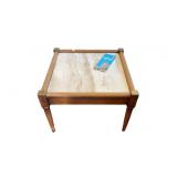Mid Century Marble Top End Table