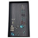 Assortment of vintage Native American jewelry