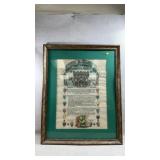 Antique framed 15th A.F. Combat Operations